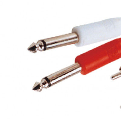 An MX 2 P-38 Mono Male Plug To MX 2 RCA Male Plug Cord OFC Cable 1.5 Meter (MX-1118A)