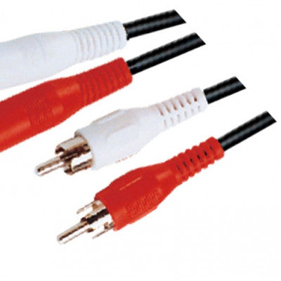 An MX 2 P-38 Mono Male Plug To MX 2 RCA Male Plug Cord OFC Cable 1.5 Meter (MX-1118A)