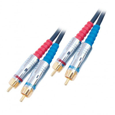 An MX 2 RCA Male Plug To MX 2 RCA Male Plug Cord Full Metal Tip Gold Plated with Teflon Low Noise Digital Cable 1.5 Meter (MX-2842)