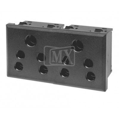 An MX 2 Socket Snap Mounting AC Socket Indian Standard PC Molding 6 Amp 250V (MX-3122A)