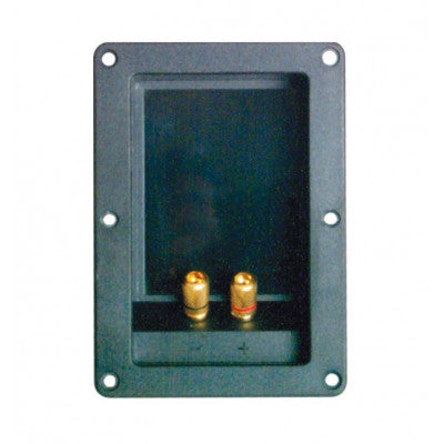 An MX 2 Way Binding Post Speaker Terminal Rectangle Full Metal Contact Gold Plated 138mm x 68mm (MX-1567)