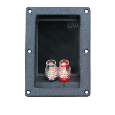An MX 2 Way Binding Post Speaker Terminal Rectangle Screw Type and Touch Proof Gold Plated 138mm x 68mm (MX-2220)