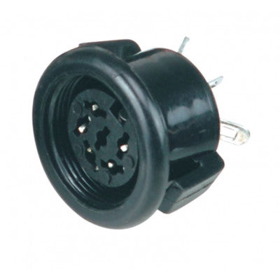 An MX 3 Pin DIN Female Socket Industrial Chassis Mounting with Locking System (MX-764)