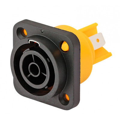 An MX 3 Pin Female Powercon True Connector Lockable Panel Mount 16A Single Phase (MX-3868)