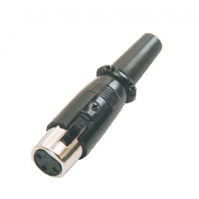 An MX 3 Pin MIC Female Extension Socket Connector XLR with Black Coating (MX-1015)