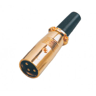 An MX 3 Pin MIC Male Plug Connector XLR 24K Gold Plated (MX-1016)