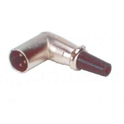 An MX 3 Pin MIC Male Plug Connector XLR Right Angle (MX-1238)