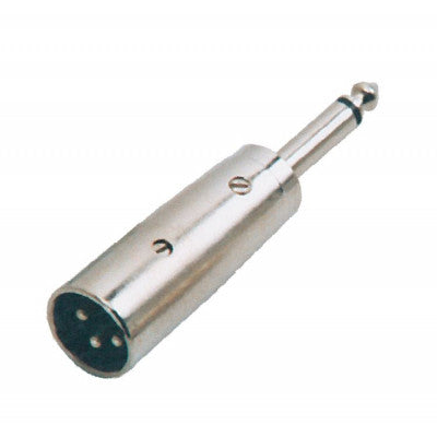An MX 3 Pin MIC Male Plug Connector XLR To MX 6.35mm P-38 Mono Male Plug Connector (MX-1018)