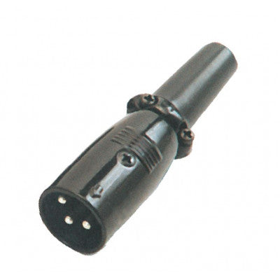 An MX 3 Pin MIC Male Plug Connector XLR with Black Coating (MX-1014)