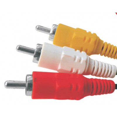 An MX 3 RCA Male Plug To MX 3 RCA Male Plug Cord Nickle Plated 1.5 Meters  (MX-733)