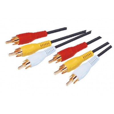 An MX 3 RCA Male Plug To MX 3 RCA Male Plug Cord Tip Gold Plated 10 Meter Elite (MX-1093MC)