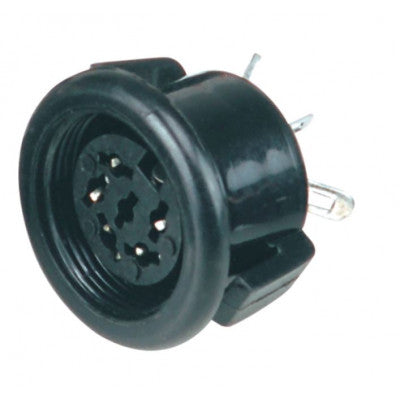 An MX 4 Pin DIN Female Socket Industrial Chassis Mounting with Locking System (MX-765)