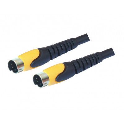 An MX 4 Pin Mini DIN Male Plug To MX 4 Pin Mini DIN Male Plug Cord 1.5 Meter Gold Plated (371)