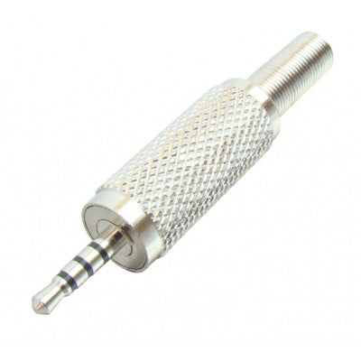 An MX 4 Pole EP Stereo Male Connector 2.5mm Full Metal with Spring (MX-2899)