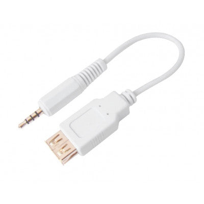 An MX 4 Pole EP Stereo Male Plug 3.5mm To MX USB A Female Socket Cord 17cm (MX-3111)