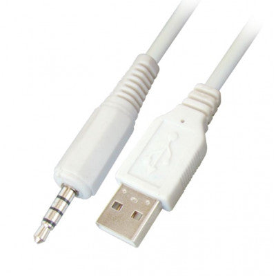 An MX 4 Pole EP Stereo Male Plug 3.5mm To MX USB A Male Plug Cord 0.17 Meter (MX-2859)
