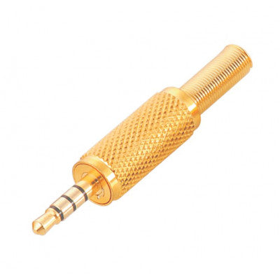 An MX 4 Pole EP Stereo Male Plug Connector 3.5mm with Spring Gold Plated (MX-1723)