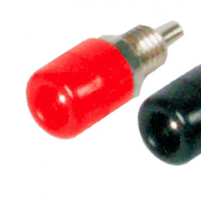 An MX 4mm Banana Female Socket Connector Mini Red and Black Pair (MX-1413)
