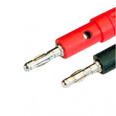 An MX 4mm Banana Male Plug To 4mm Banana Female Socket Connector Stackable - Pair (MX-1657)