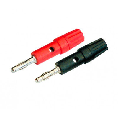 An MX 4mm Banana Male Plug To 4mm Banana Female Socket Connector Stackable - Pair (MX-1657)