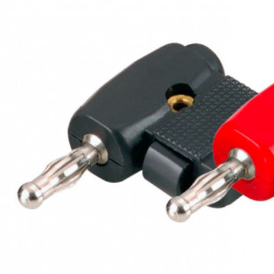 An MX 4mm Banana Right Angle Male Connector Stackable From Rear For 2mm Male Plug Spring Loaded Cable Entry Beryllium Copper (MX-1402)
