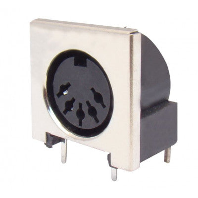 An MX 5 Pin DIN Female Connector PCB Mounting With Shielding (MX-445A)