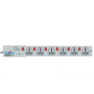 An MX 6 Outlet Universal Spike Protector 5 Amp with Individual Switch 3 Meter (MX-983B)