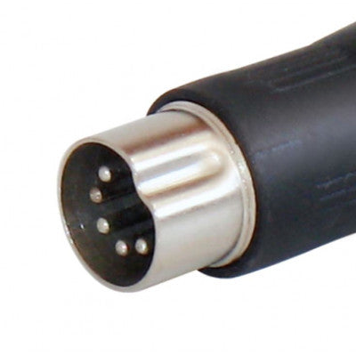 An MX 6 Pin DIN Male Connector Copper Plated Plug (MX-109)