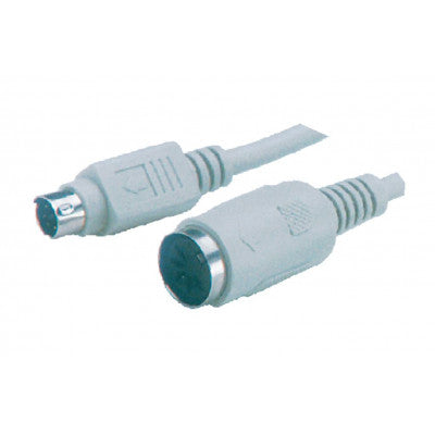 An MX 6 Pin Mini DIN Male Plug To MX 5 Pin Female Socket Cord with 0.60 Meter Wire (MX-275)