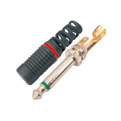 An MX 6.35mm P-38 Mono Male Connector Super Deluxe Copper Plated Contact Gold Plated (MX-65GP)