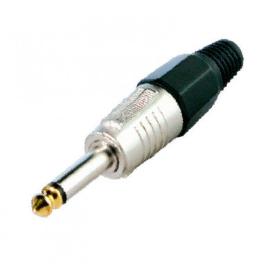 An MX 6.35mm P-38 Mono Male Plug Connector with Golden Tip Heavy Duty (MX-1865)