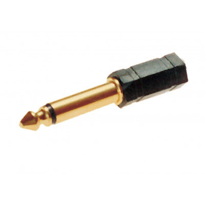 An MX 6.35mm P-38 Mono Male Plug To MX 3.5mm EP Female Connector Gold Plated (MX-199)