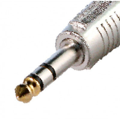 An MX 6.35mm P-38 Stereo Male Connector with Golden Tip Heavy Duty (MX-1867)