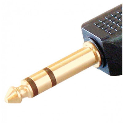 An MX 6.35mm P-38 Stereo Male Plug To MX 2 RCA Female Connector Gold Plated (MX-558)