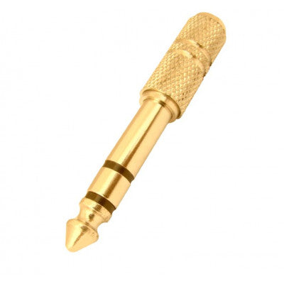 An MX 6.35mm P-38 Stereo Male Plug To MX 3.5mm EP Stereo Female Connector Full Metal Gold Plated (MX-139)