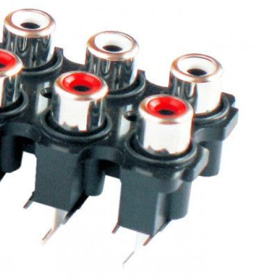 An MX 8 Way RCA Female Socket PCB Mounting (MX-1133A)