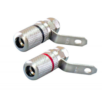 An MX Army Type Binding Post Terminal Heavy Duty Full Metal 15 Amp Red and Black Pair (MX-753)