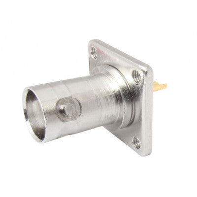 An MX BNC Female Connector with Teflon Panel Mounting Pin Gold Plated (MX-171)