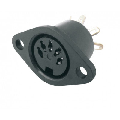 An MX DIN Female Connector Plastic with Earthing Contact 5 Pin Socket (MX-361)