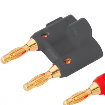 An MX Dual Banana Male Plug Connector Red and Black Beryllium Copper (MX-832)