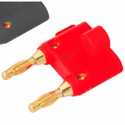 An MX Dual Banana Male Plug Connector Red and Black Beryllium Copper (MX-832)
