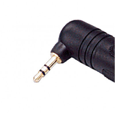 An MX EP Stereo Male 3.5mm To MX P-38 Stereo Female Connector Right Angle (MX-1135)