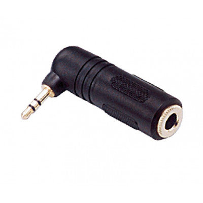 An MX EP Stereo Male 3.5mm To MX P-38 Stereo Female Connector Right Angle (MX-1135)