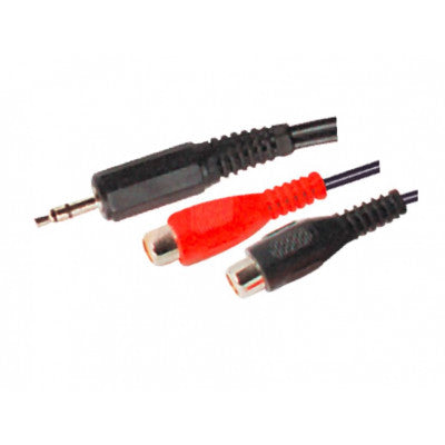 An MX EP Stereo Male Plug 3.5mm To MX 2 RCA Female Socket Cord 1.5 Meter (MX-269)