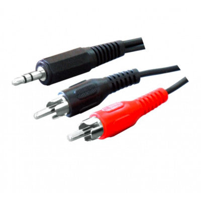 An MX EP Stereo Male Plug 3.5mm To MX 2 RCA Male Plug Cord 1.5 Meter (MX-560)