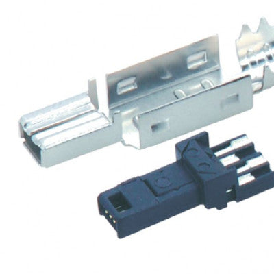 An MX IEEE 1394 - 4 Pin Male Plug Connector (MX-2594)