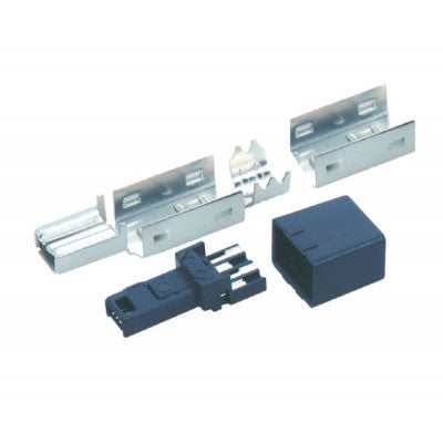 An MX IEEE 1394 - 4 Pin Male Plug Connector (MX-2594)