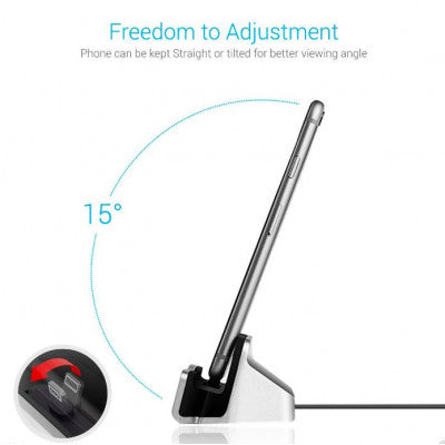 An MX Mobile Charger and Sync Data Desktop Charger Dock Station For iPhone (MX-3758)