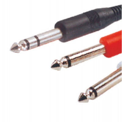 An MX P-38 Stereo Male Plug To MX 2 P-38 Mono Male Plug Cord 1.5 Meter (MX-1120)