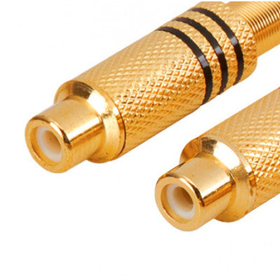 An MX RCA Female Connector Full Metal With Spring Gold Plated (MX-843A)